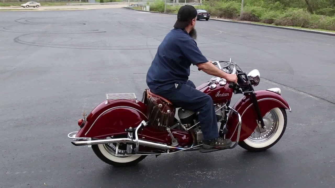 1947 Indian Chief Motorcycle - YouTube