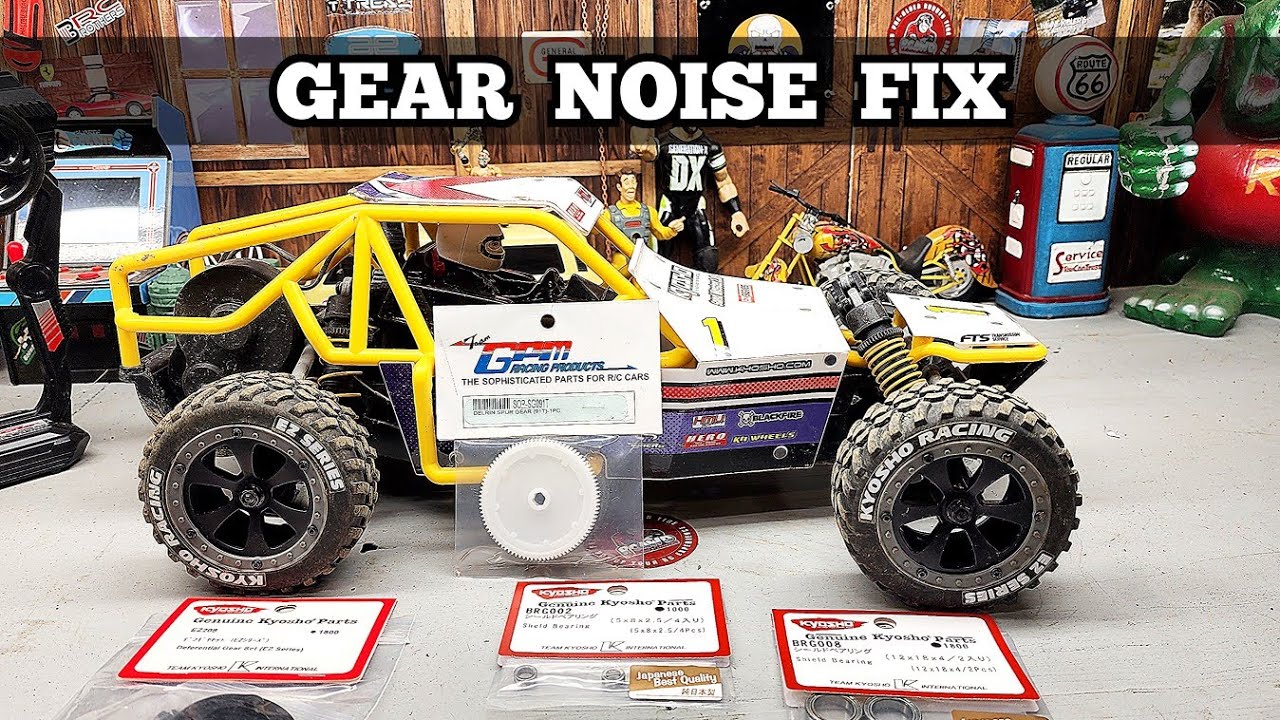 kyosho Sand Master 2.0 gear noise fix - YouTube