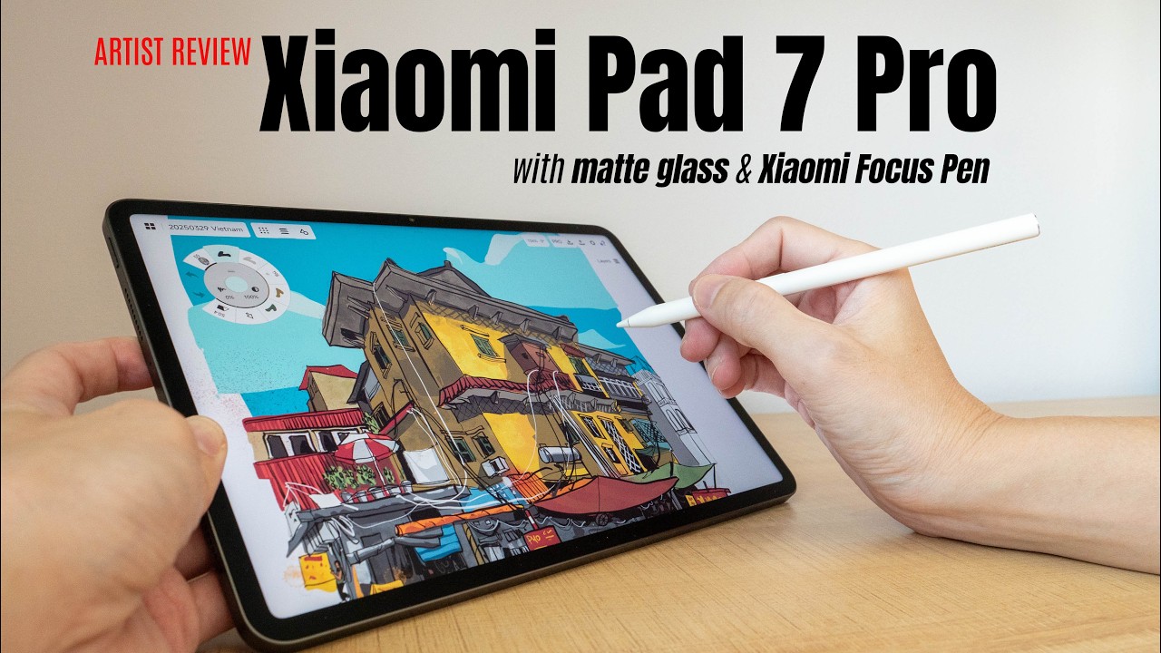Xiaomi Pad 7 Pro with matte glass (artist review): Great tablet