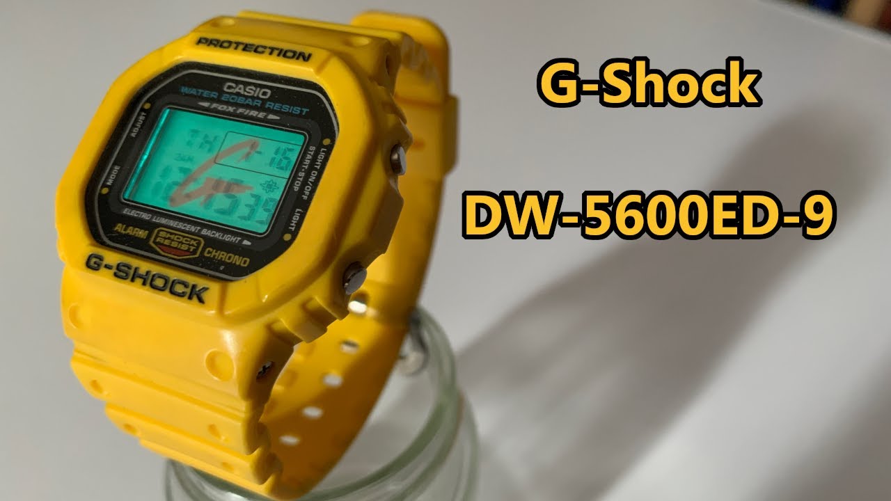 G-Shock DW-5600ED-9 DW5600 yellow - YouTube