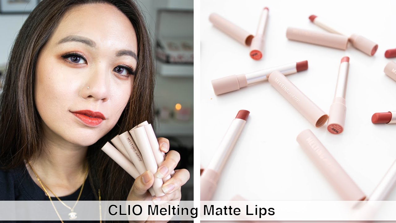 CLIO Melting Matte Lip Full Swatches & Review - YouTube