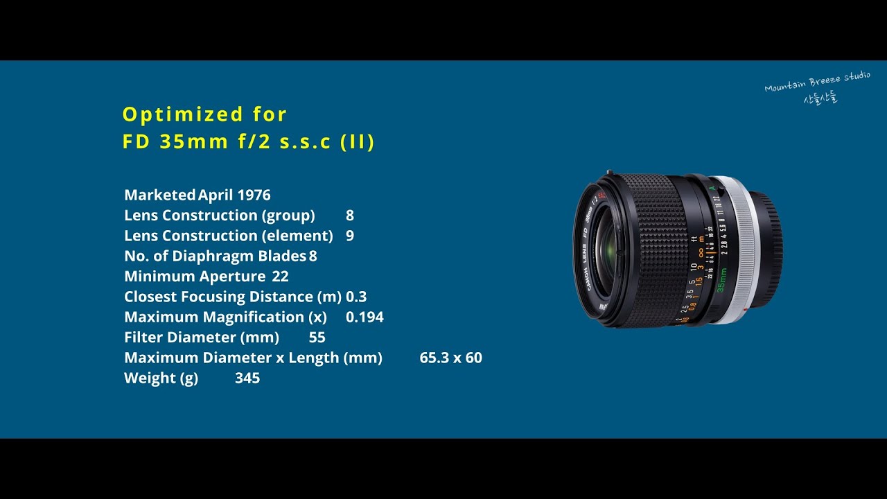 Canon FD Cine Prime type_02] Canon FD 35mm f/2 S.S.C (II) convex