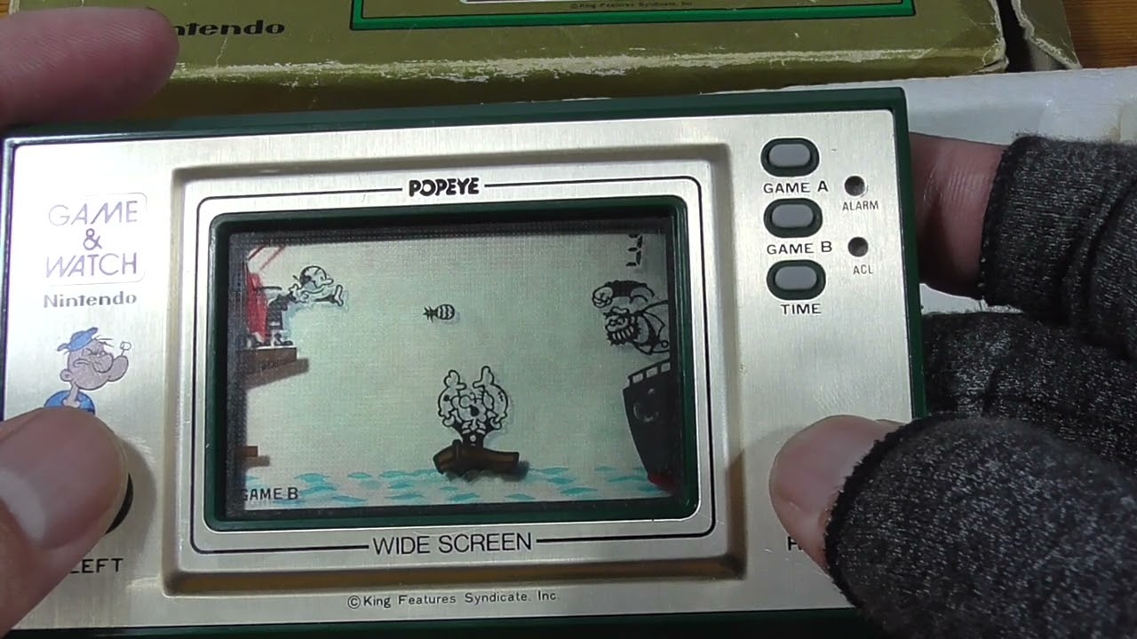 Nintendo Game & Watch Wide Screen Popeye SN 08912472 - YouTube