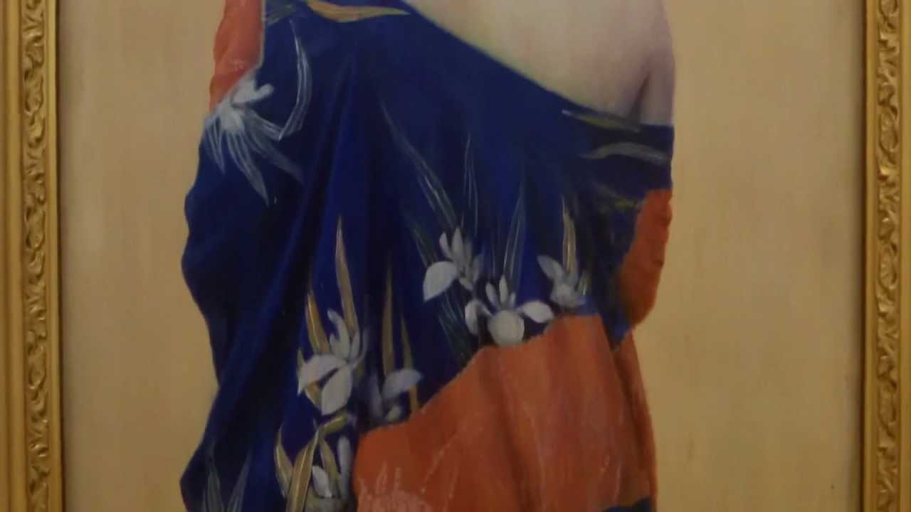 岡田三郎助《あやめの衣》 ポーラ美術館 コレクター鈴木常司 - YouTube