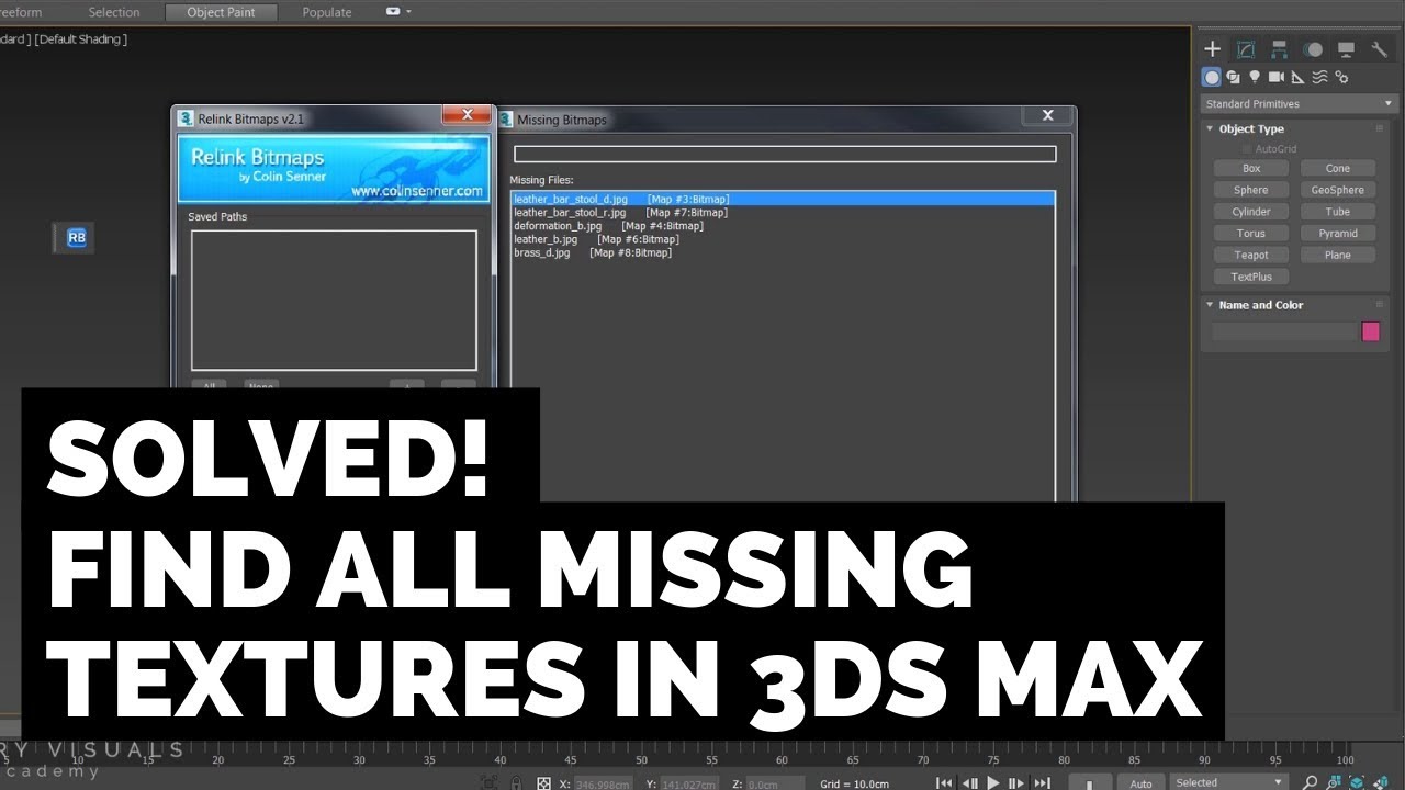 Solved - Find Missing Textures in 3ds Max, Fast - YouTube