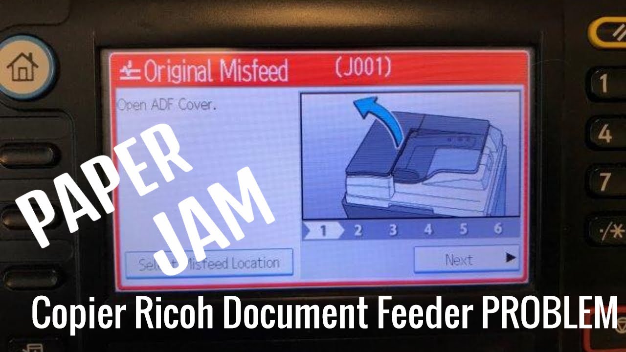 Original Misfeed J001 Document Feeder Ricoh DF2020 - YouTube