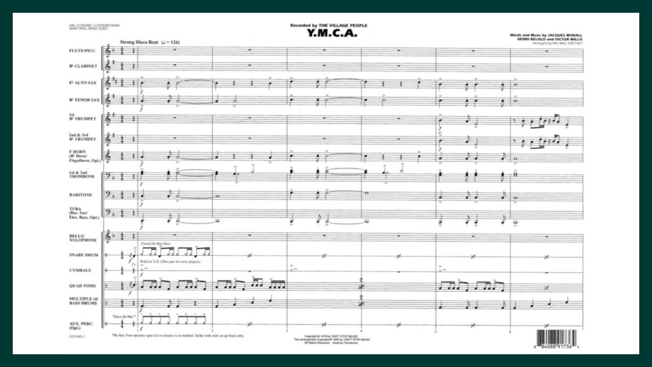 Y.M.C.A.(オンデマンド出版)/マーチングバンド楽譜 – ロケットミュージック