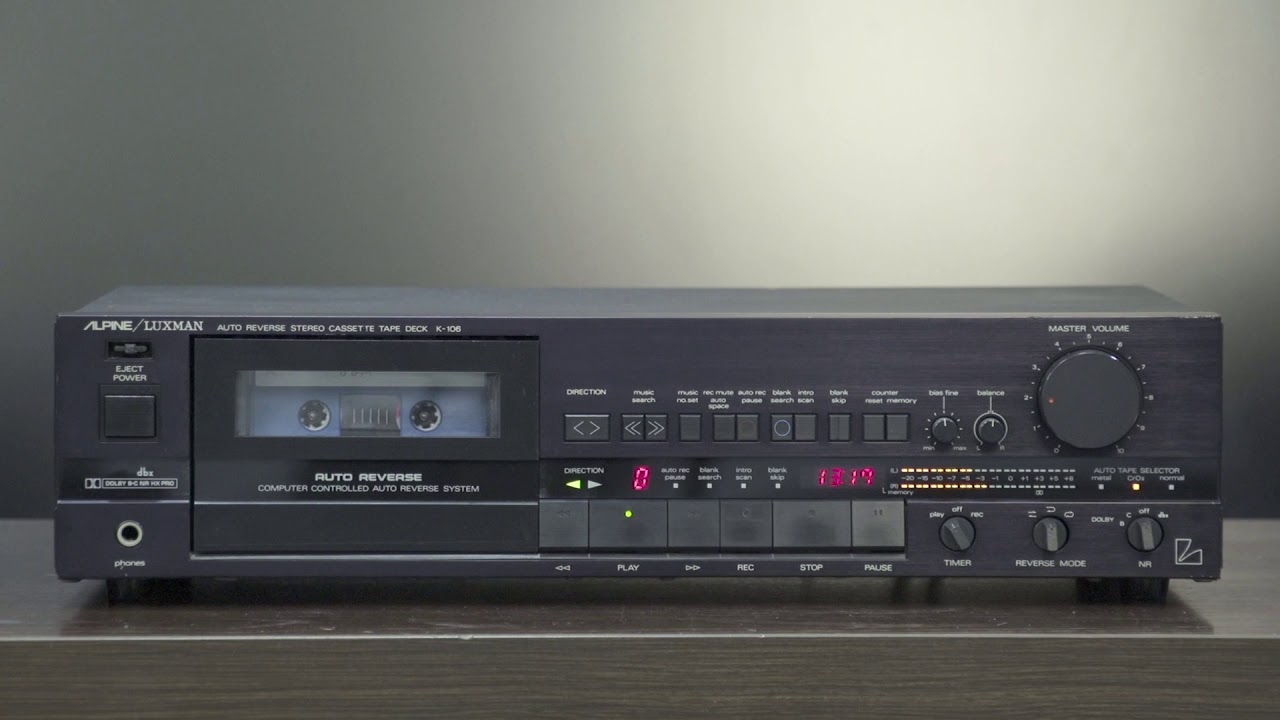 ALPINE/LUXMAN K-106 ￥75,000(1985年10月発売). 20Hz-20kHz, dbx