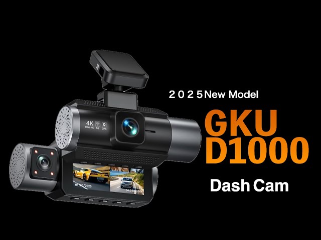 ドラレコ】「GKU D1000」2025最新モデル 3カメラ搭載 4K画質 3インチ