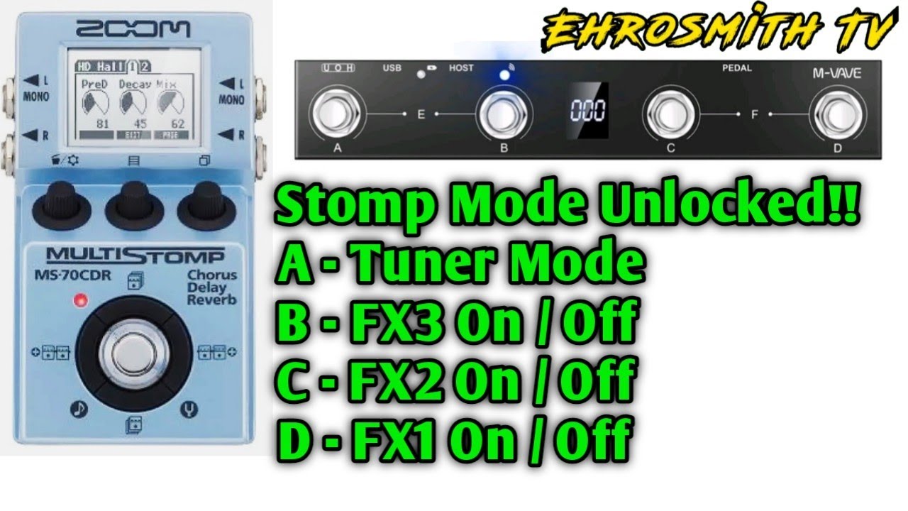M-Vave Chocolate Plus MIDI + Zoom MS-70CDR Stomp Mode - YouTube