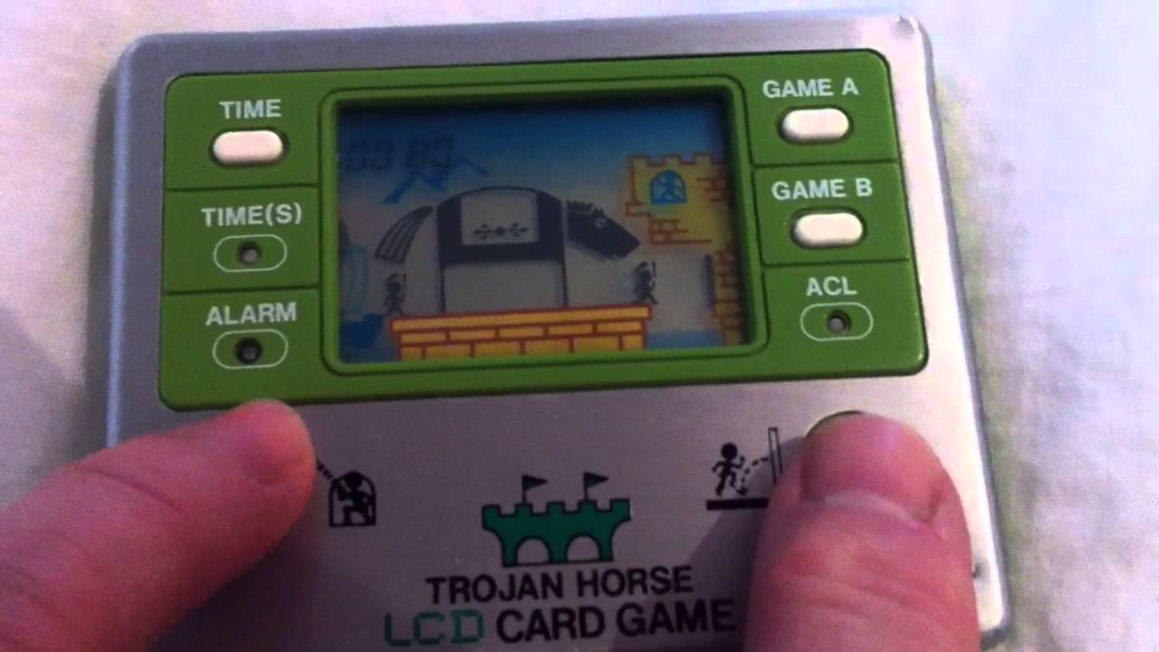 GAKKEN - LCD Card Game. Trojan Horse. 1984. - YouTube