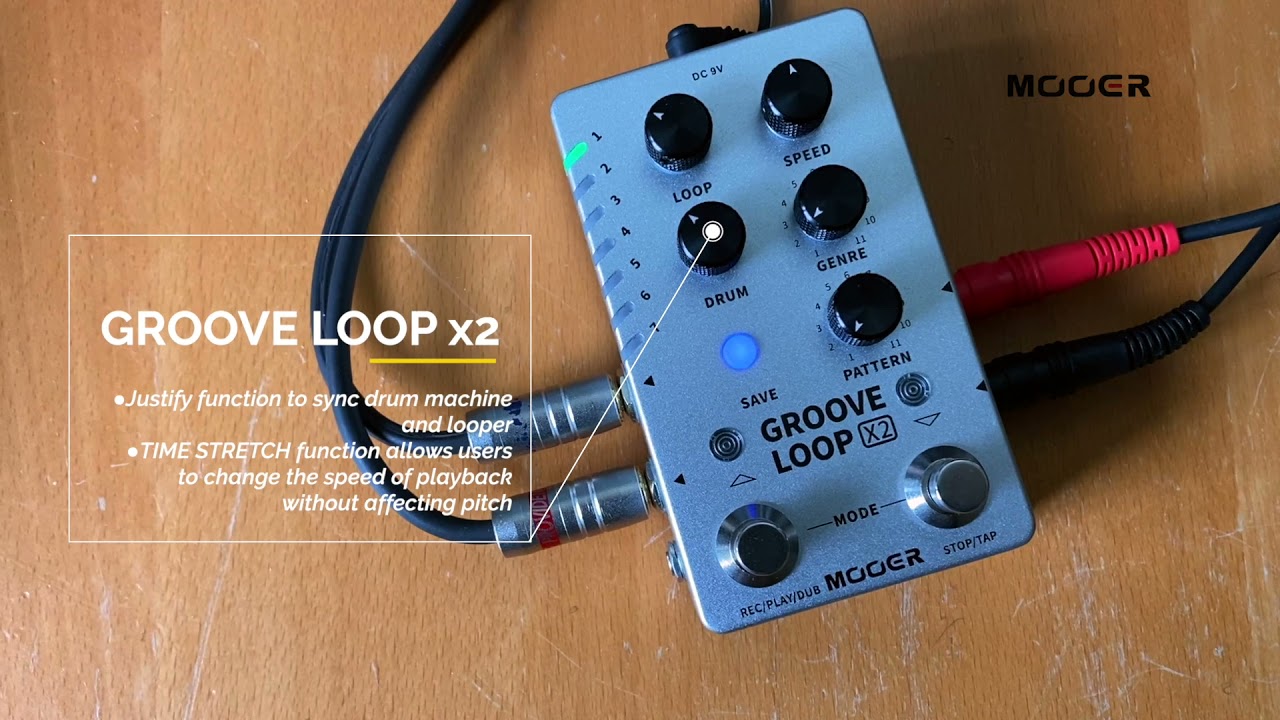 MOOER: Groove Loop x2. Stereo Looper & Drum Machine - No Chat demo