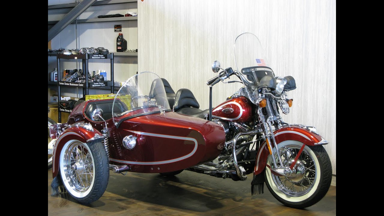 ID1001 ハーレーダビッドソン 1999年 FLSTS サイドカー - YouTube