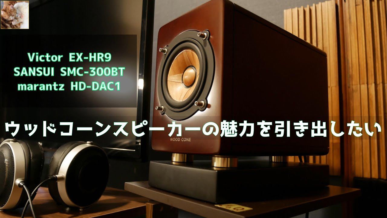 ウッドコーンスピーカー】 を色々な機器に接続して聴いてみました