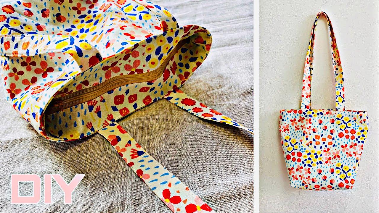 How to make a zippered tote bag. A zippered, lined tote bag with a