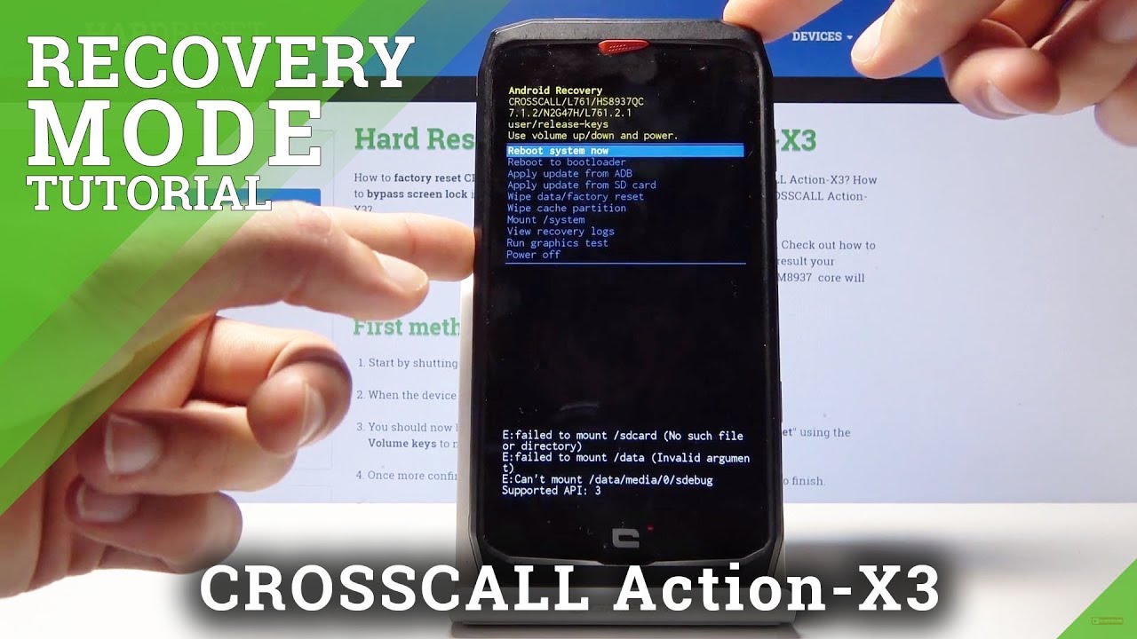 How to Boot into Recovery Mode on CROSSCALL Action-X3 - Enter