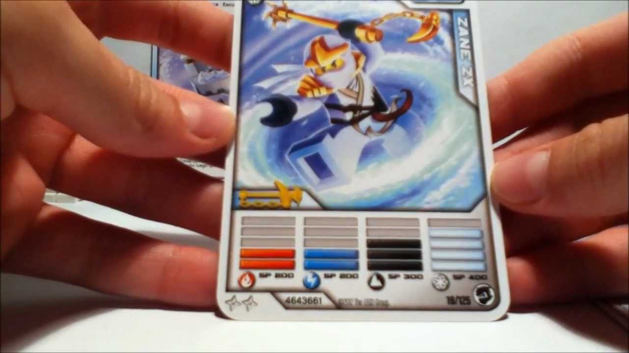 Lego Ninjago Zane ZX Booster Pack Cards - YouTube