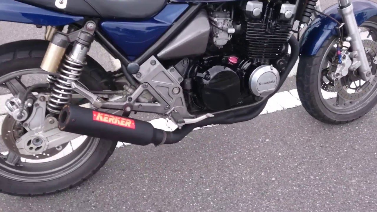 ゼファーΧ カーカーマフラー Kawasaki KERKER - YouTube