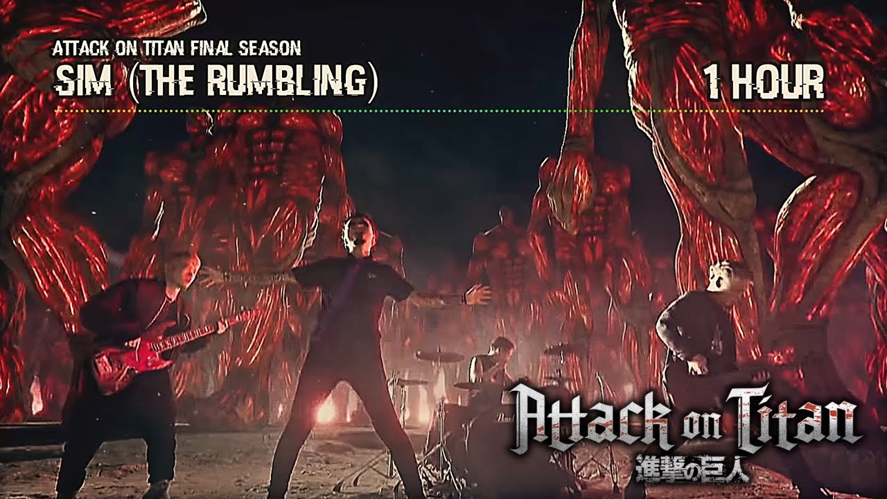 SiM – The Rumbling | Full Official song ( 1 hour ) - YouTube