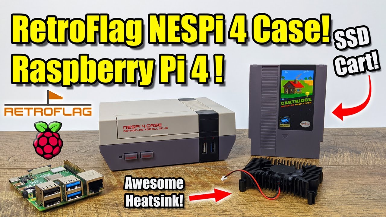 New RetroFlag NesPi 4 Case! Raspberry Pi 4 Case Review with SSD