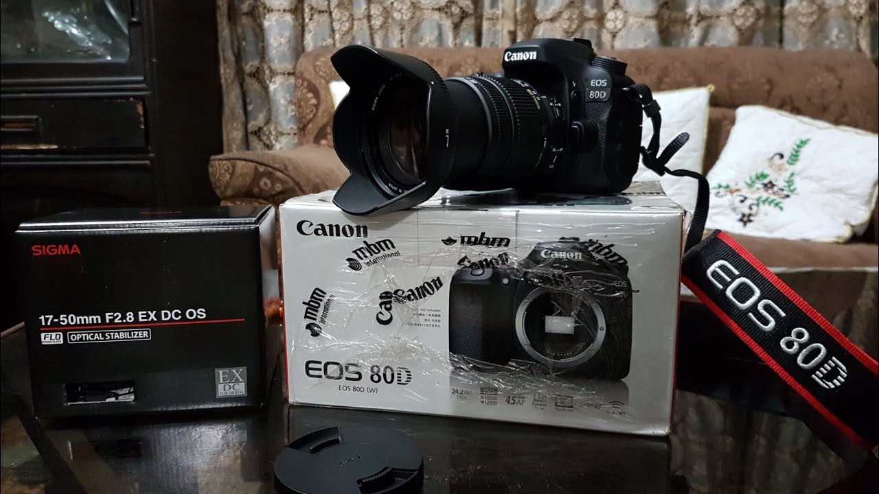Canon 80D and sigma 17-50mm f2.8 unboxing - YouTube