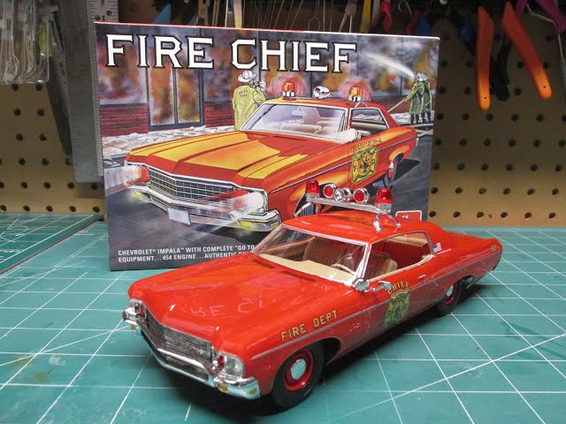 1970 Chevy Impala 454 Fire Chief 1/25 Scale Model Kit Build Review
