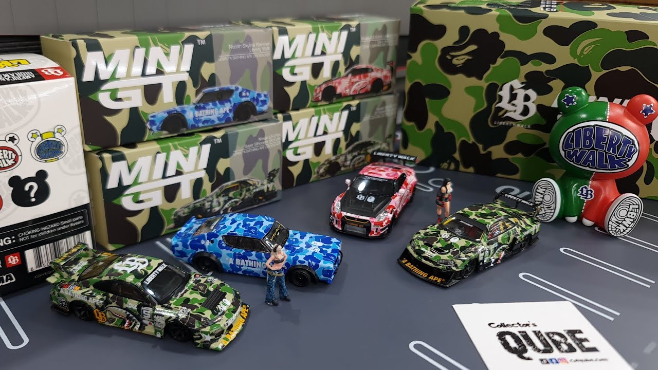 V2 Mini GT Drop Ep60 BAPE x LBWK x MINI GT Box Set of 4 & American