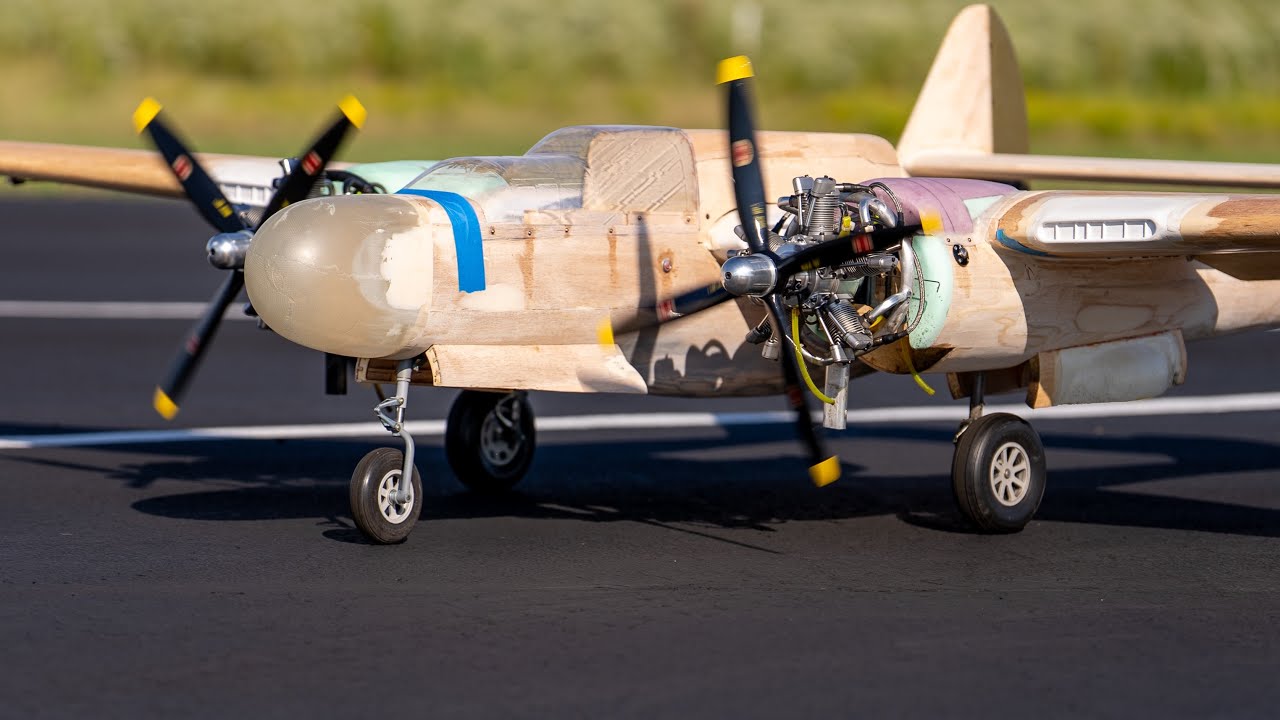 Ziroli P-61 Black Widow 2nd Flight - YouTube