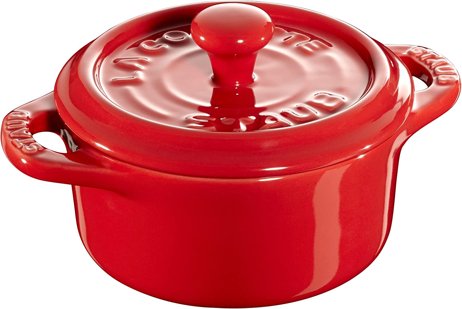 STAUB Ceramic Mini Round Casserole, Cocotte Set, 3-piece, Dark