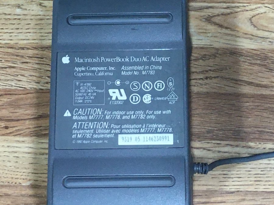 PowerBook Duo AC Adapter M7783 – Apple Rescue of Denver