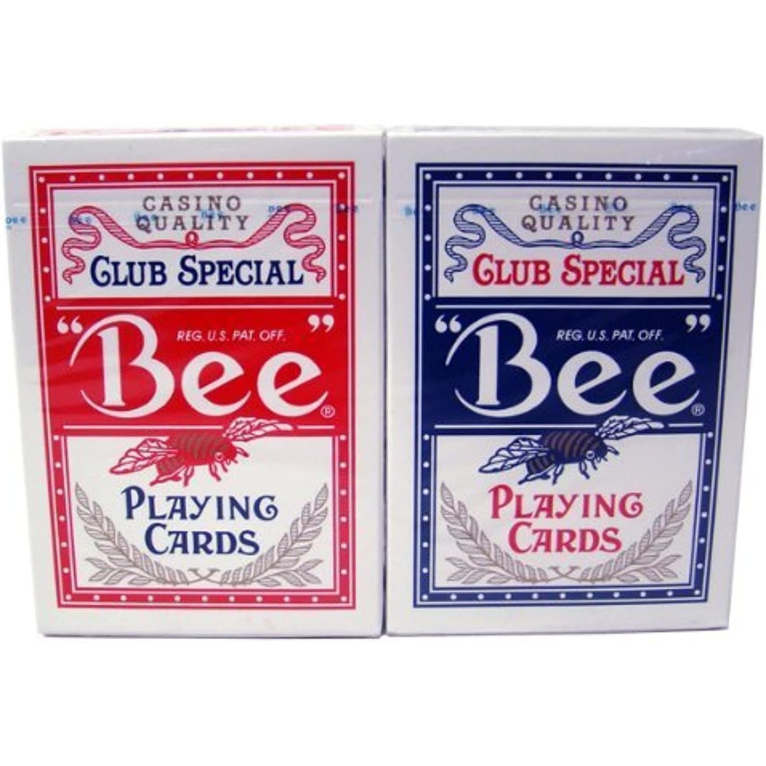 Bee US Playing Card, No. 92 Diamond Back Club Special, Red/Blue