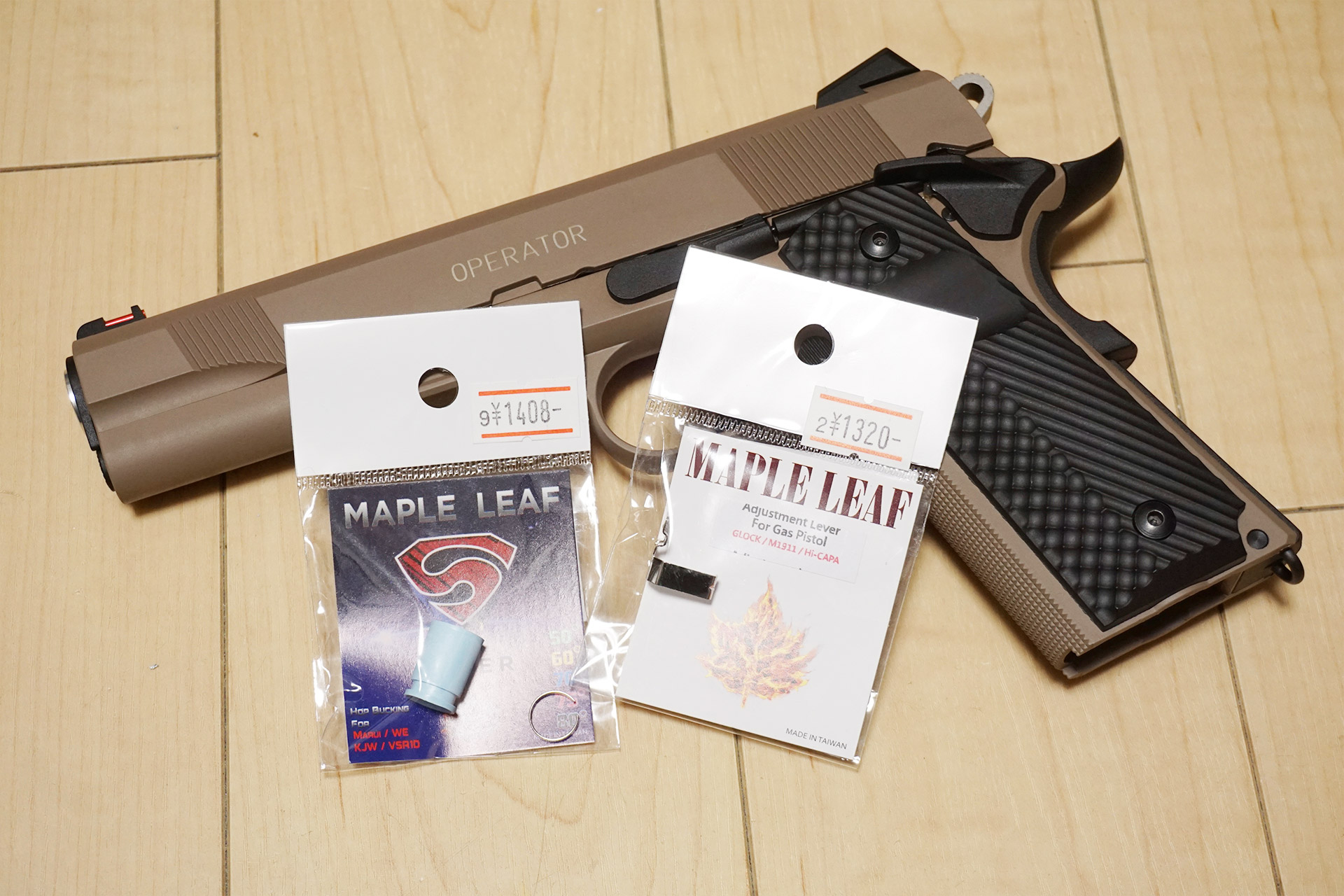 Carbon8 M45 DOCのパッキンを変更、MAPLE LEAF SUPER 70°と同社製