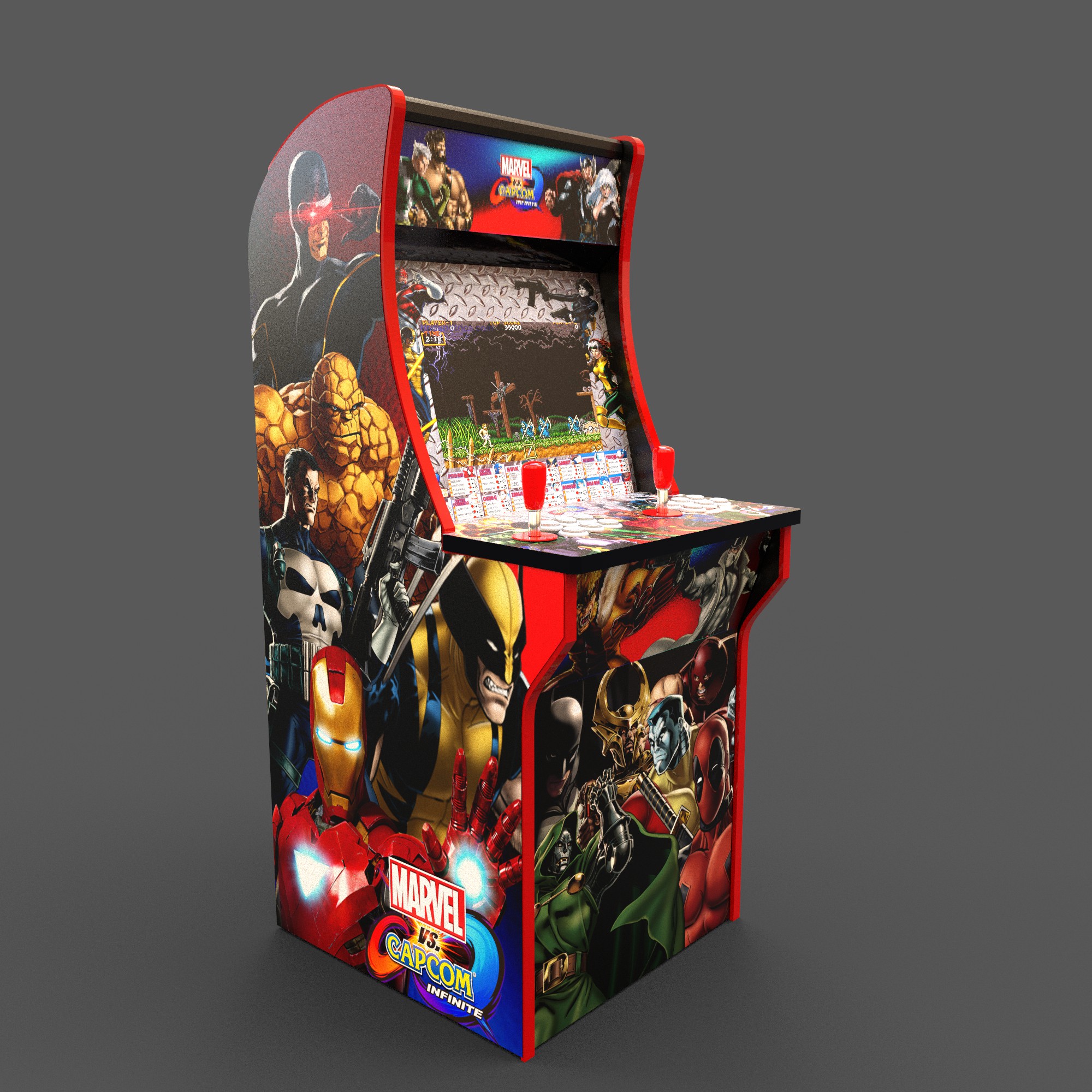 Marvel VS Capcom Arcade1Up Arcade Graphic Sticker Set/Kit