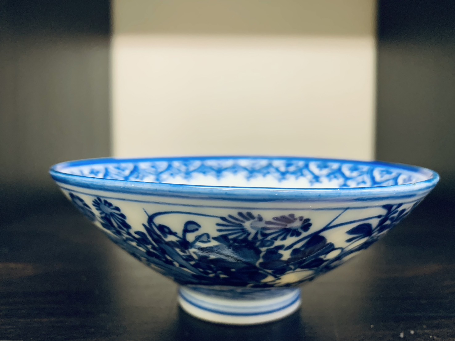 陶玉園 染付花草図茶碗 四代加藤五助 - 古美術 美養