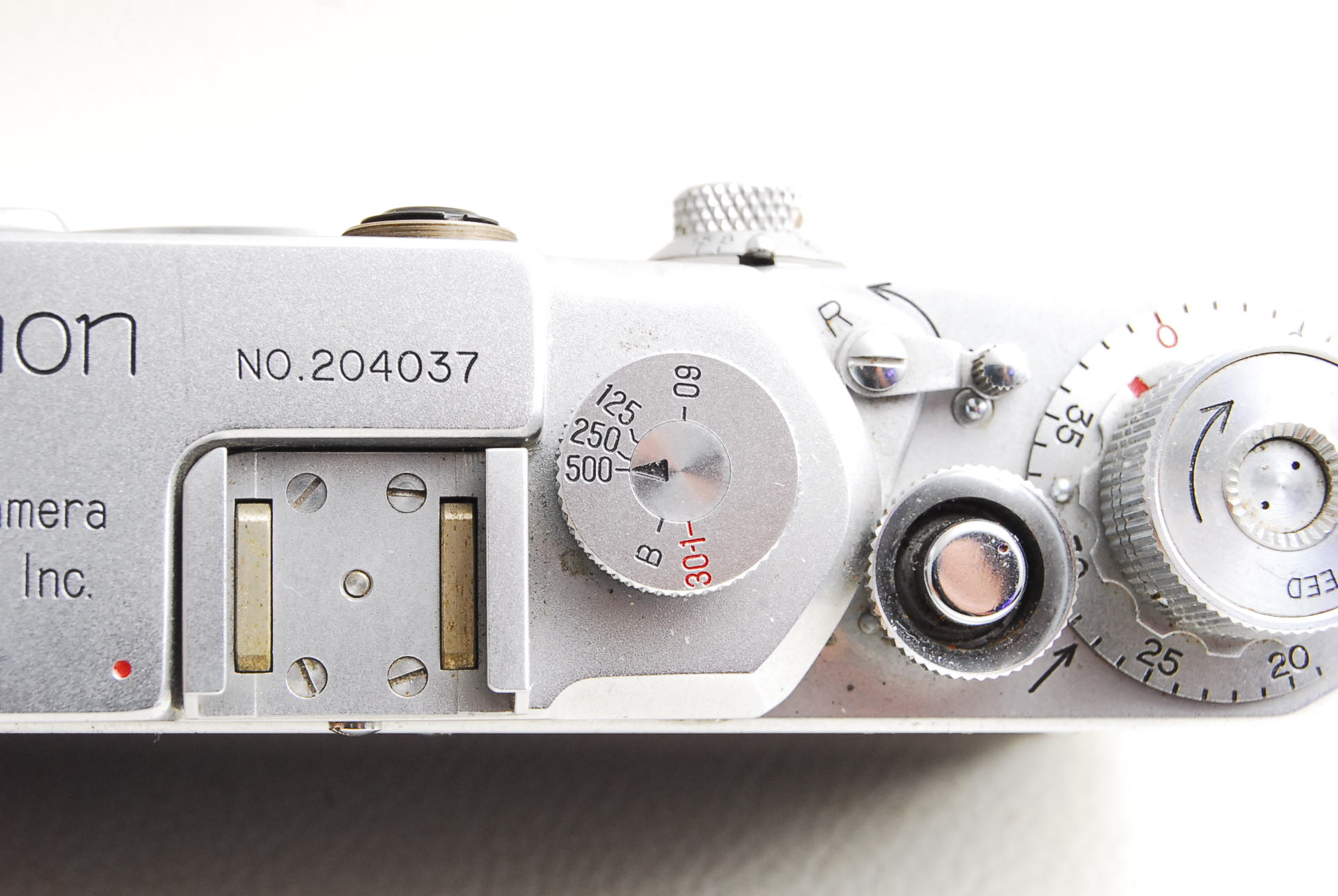 Canon ⅡD改（2D改）型 フォーカルプレーン式カメラの各種ボタン類の