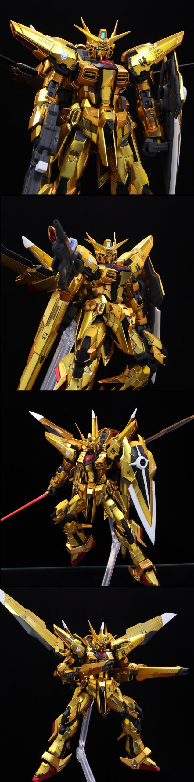 RG 1/144 アカツキガンダム(オオワシ装備) セミグロス仕上げ 水転写