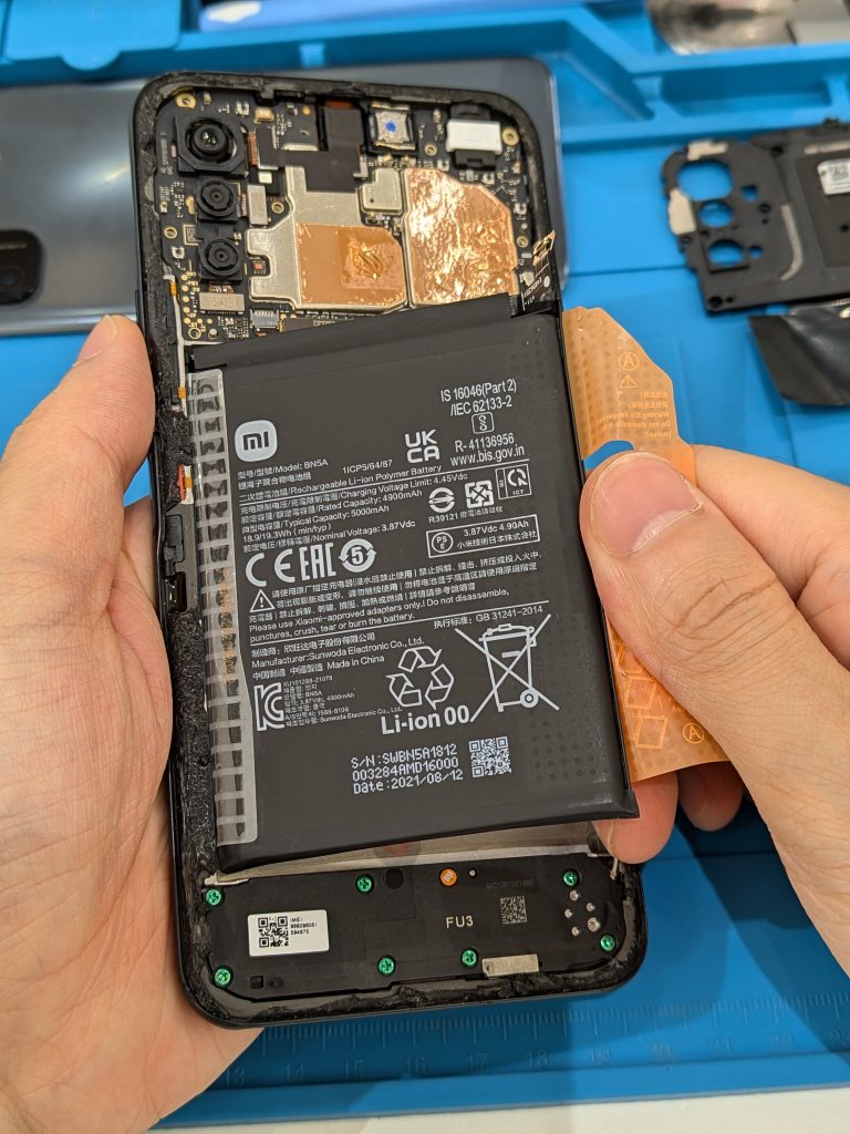東郷店】Xiaomi Redmi Note10 JEの劣化したバッテリー交換【愛知県瀬戸