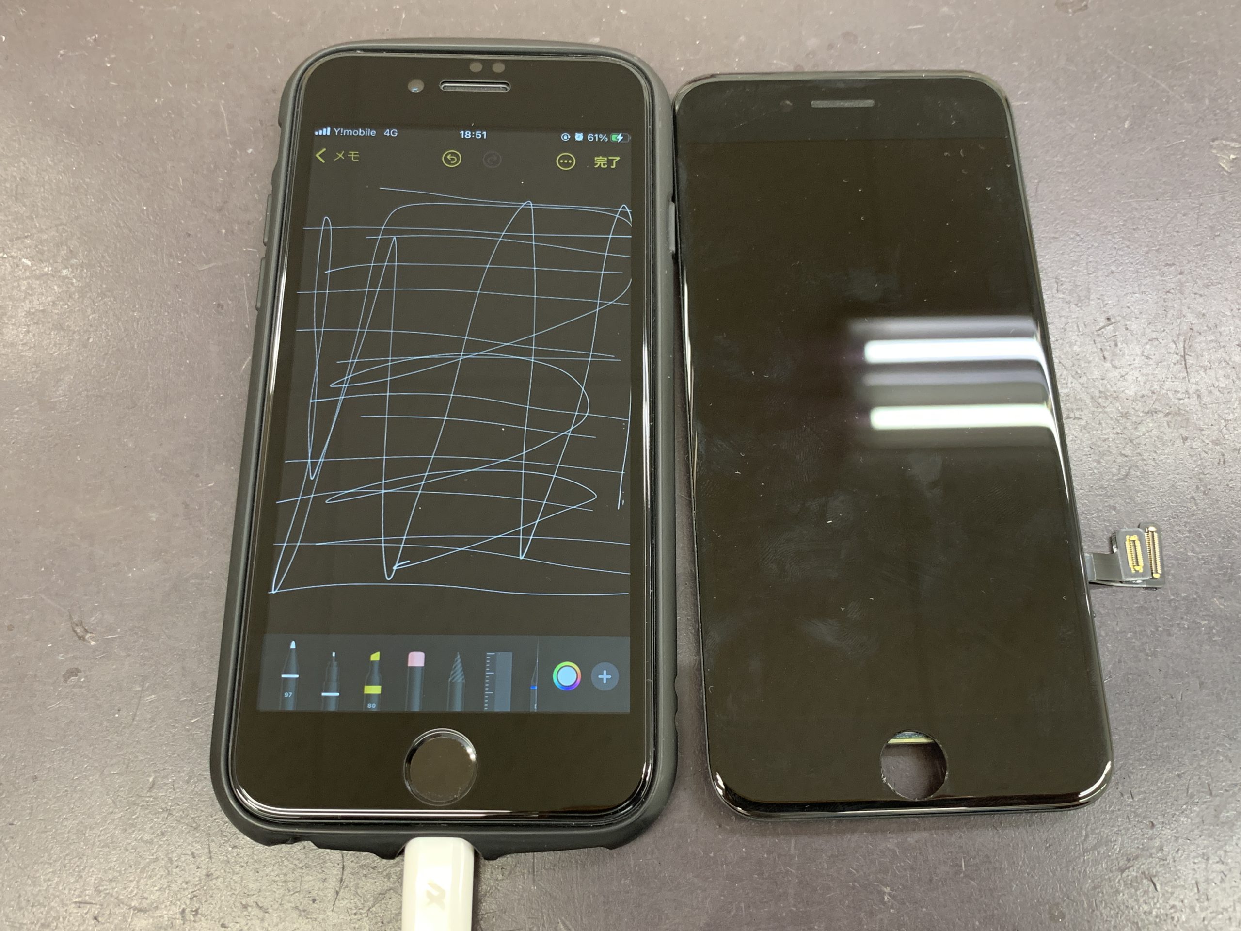 外傷なしなのに反応しない？iPhone SE第3世代の画面タッチ不良の修理