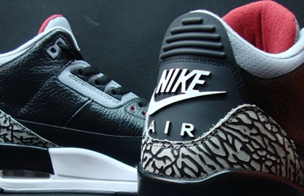 2018年に エア ジョーダン 3 OG “ブラック セメント” が NIKE AIR ロゴ