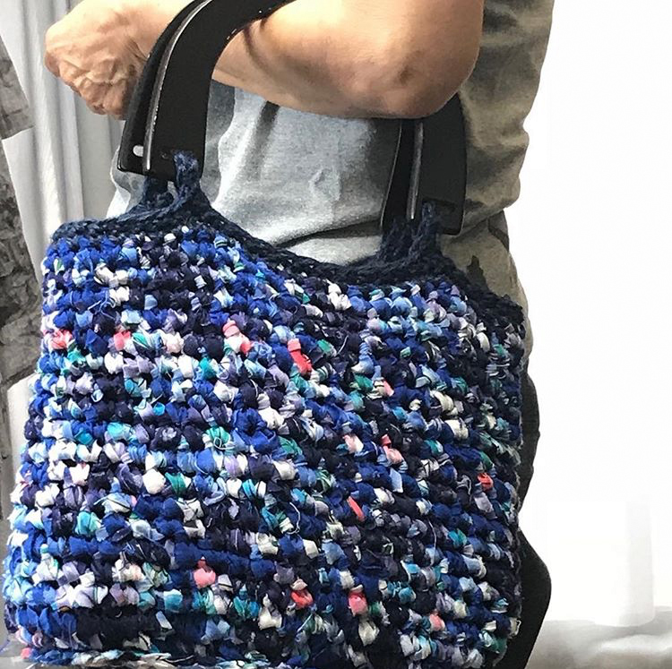 裂き編みバッグ | サロンでニット マダムトリコ 静岡県藤枝市編み物教室