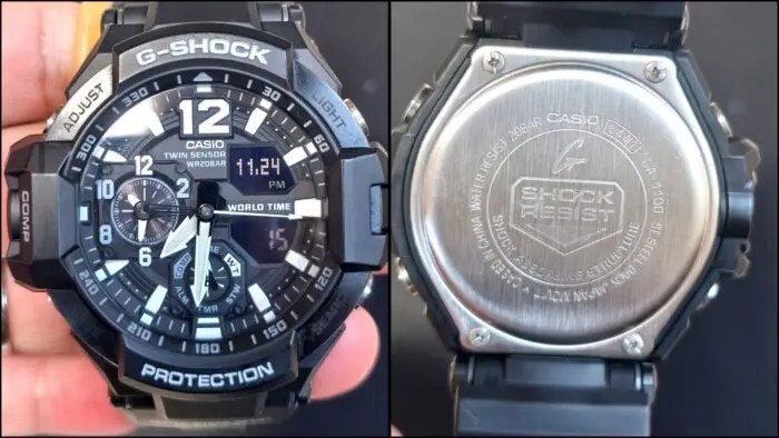 Gショックのパイロットウォッチ・グラビティマスターの電池交換方法