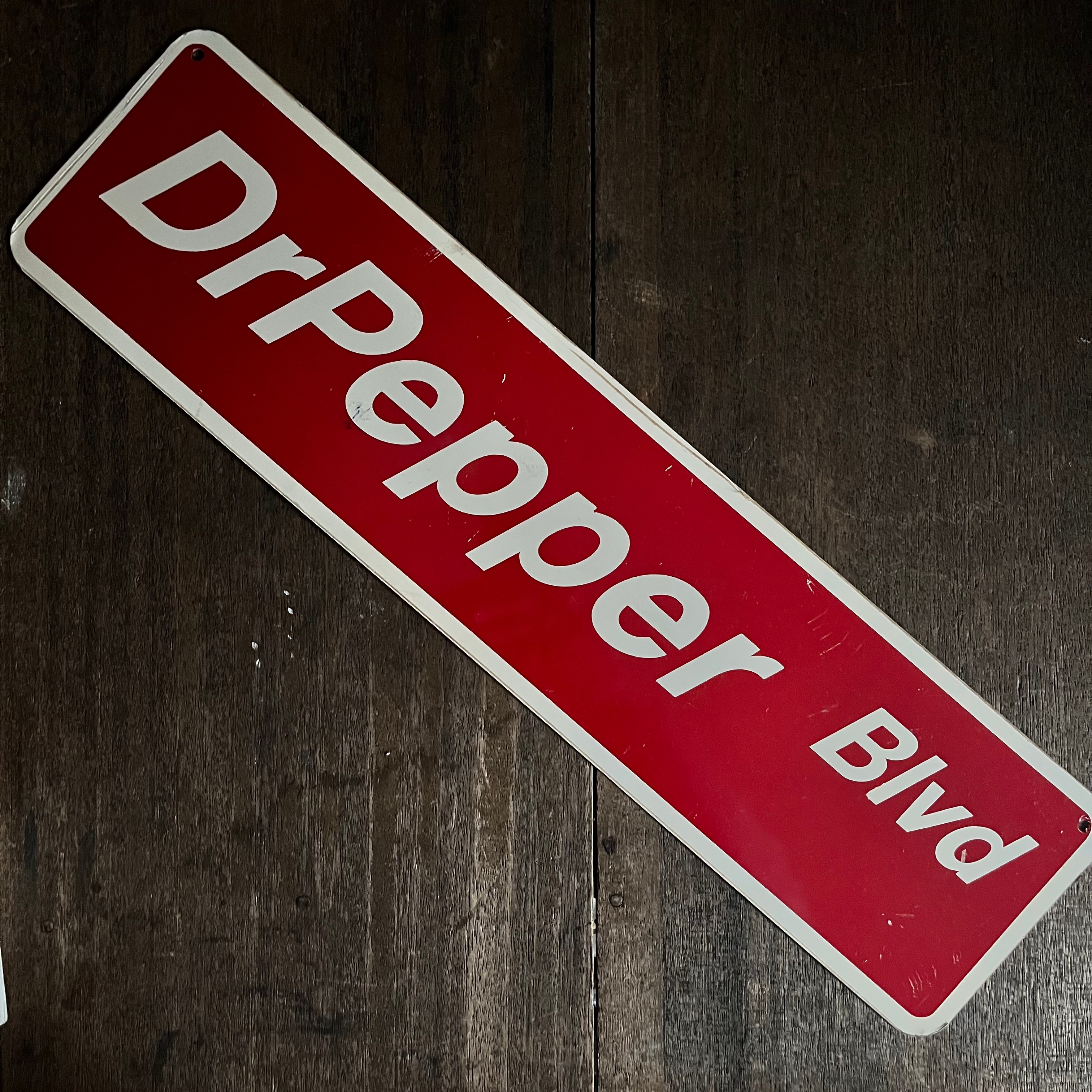Dr Pepper Blvd ドクターペッパー ヴィンテージ スチール 看板