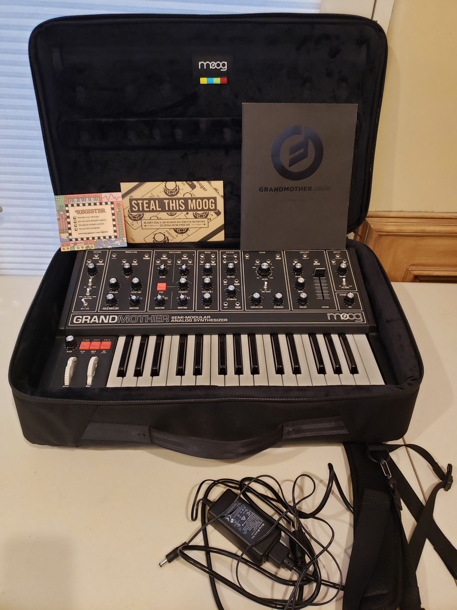 Moog Grandmother Dark with SR Series Carrying Case – Synthchaser