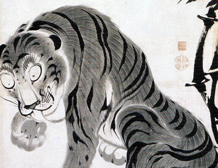 虎 日本画 竹林 月の描写 虎 日本画 竹林 月の描写 虎 日本