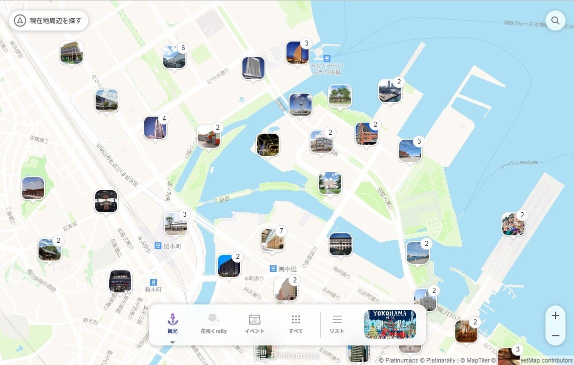 横浜観光コンベンション・ビューロー、「横浜デジタルMAP」構築し花
