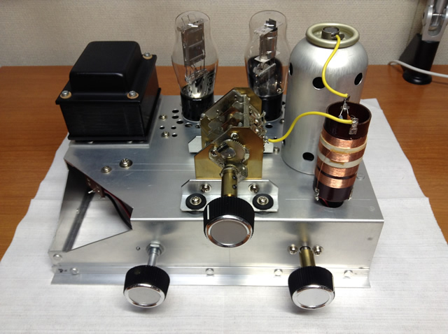 作者不明自作の並三（0-V-1）ラジオを入手した | 超入門：真空管ラジオこれ