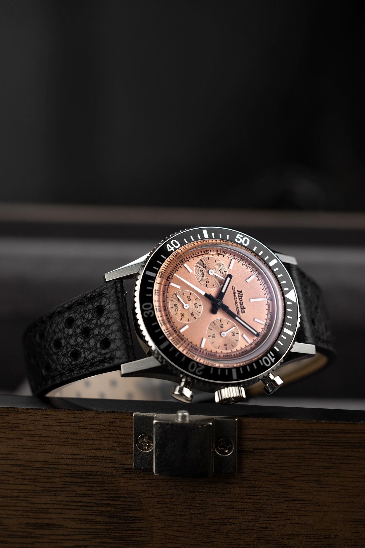 The Nivada Grenchen Chronoking Mecaquartz Salmon Dial - Watch I Love