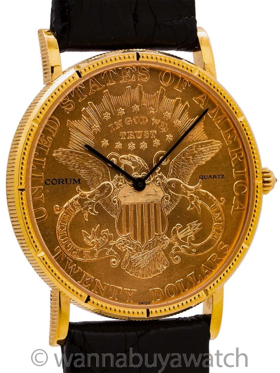 Corum $20 U.S. Gold Coin Watch circa 1980's