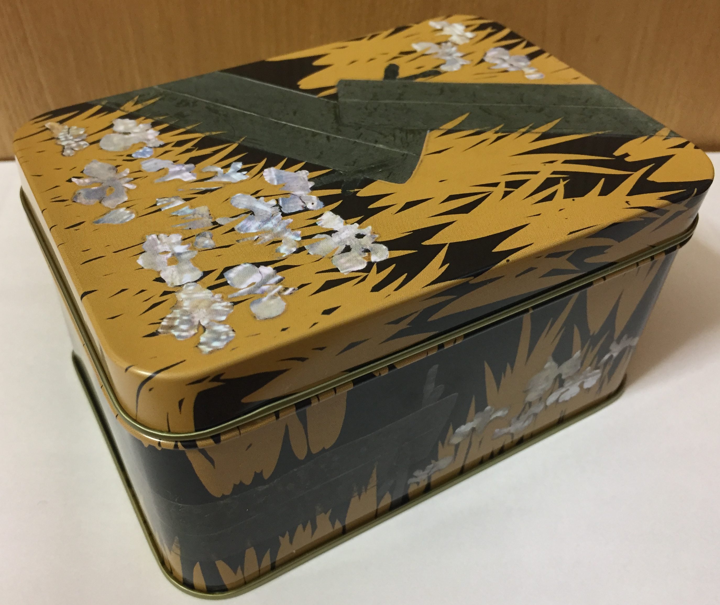 専用 時代盛蒔絵 八橋図盆 木箱付 幅25.8㎝ 東Y7-1229☆2Fトヒルト
