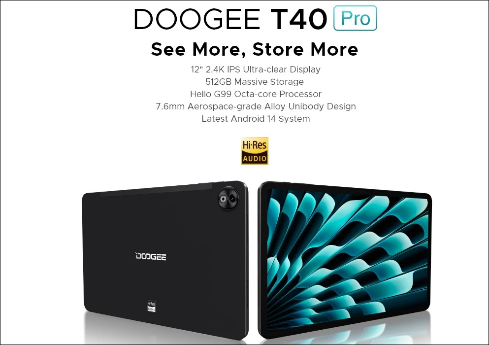 DOOGEE T40 Pro － 12インチと大型で、筆圧対応のペンやキーボードも